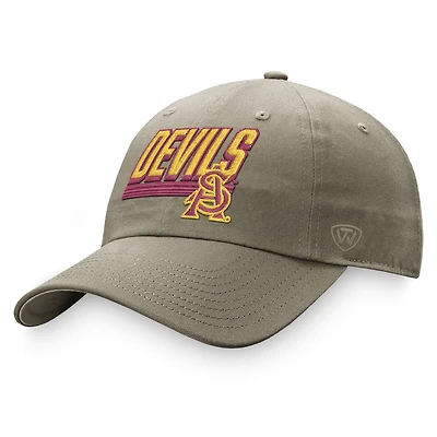 Men's Top of the World Khaki Arizona State Sun Devils Slice Adjustable Hat