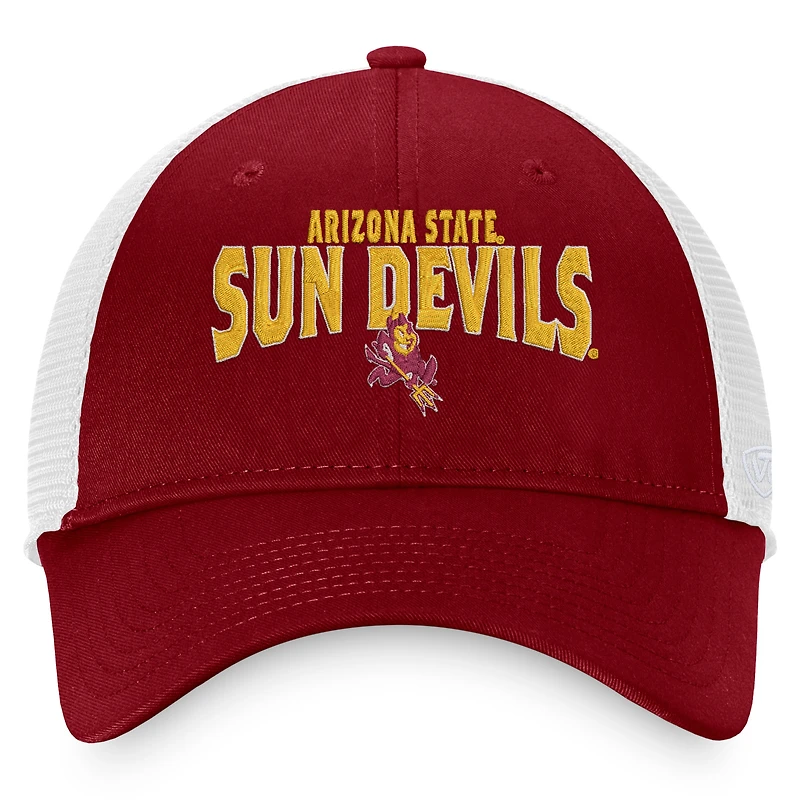 Men's Top of the World Maroon Arizona State Sun Devils Breakout Trucker Snapback Hat