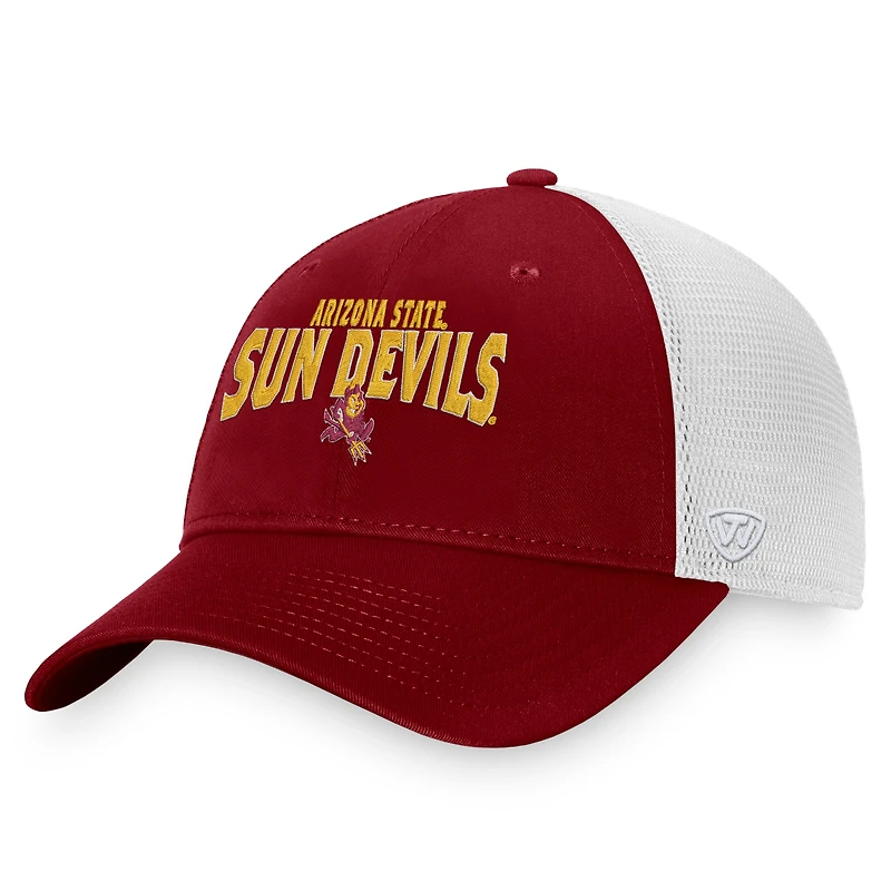Men's Top of the World Maroon Arizona State Sun Devils Breakout Trucker Snapback Hat