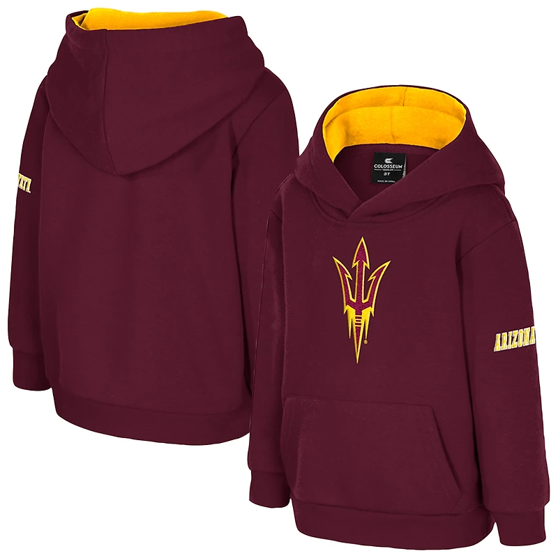 Sweat à capuche en polaire gros logo pour tout-petit Colosseum Maroon Arizona State Sun Devils