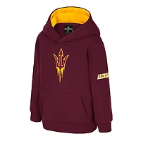 Sweat à capuche en polaire gros logo pour tout-petit Colosseum Maroon Arizona State Sun Devils