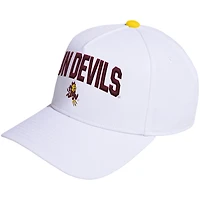 Casquette ajustable unisexe adidas blanche Arizona State Sun Devils Locker Room