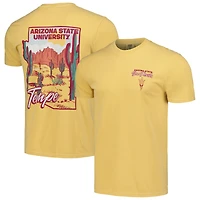 T-shirt unisexe doré des Sun Devils de l'État l'Arizona, Hyper Local Cactus State