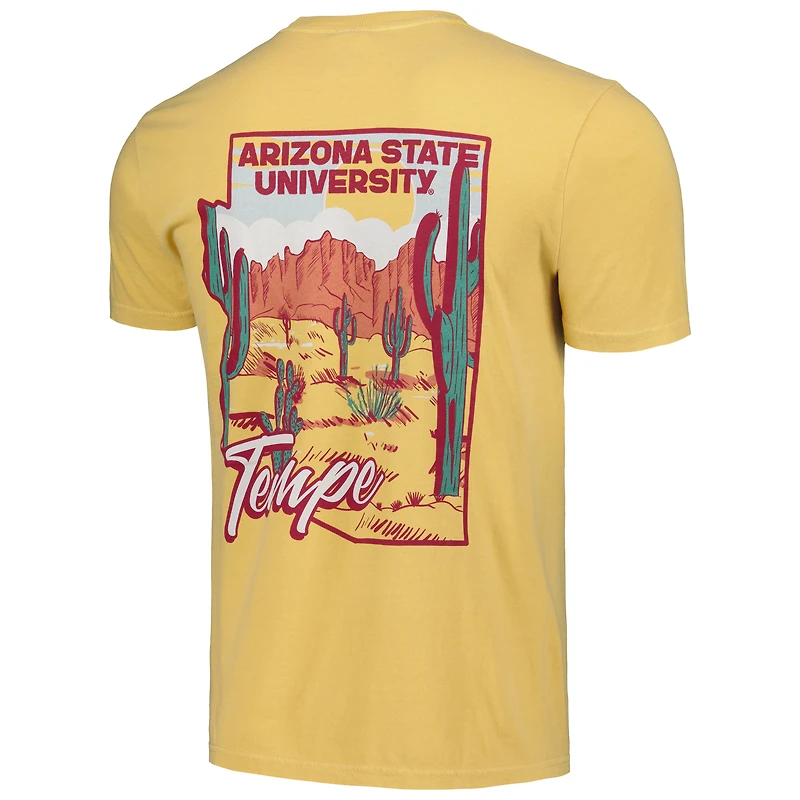 T-shirt unisexe doré des Sun Devils de l'État l'Arizona, Hyper Local Cactus State