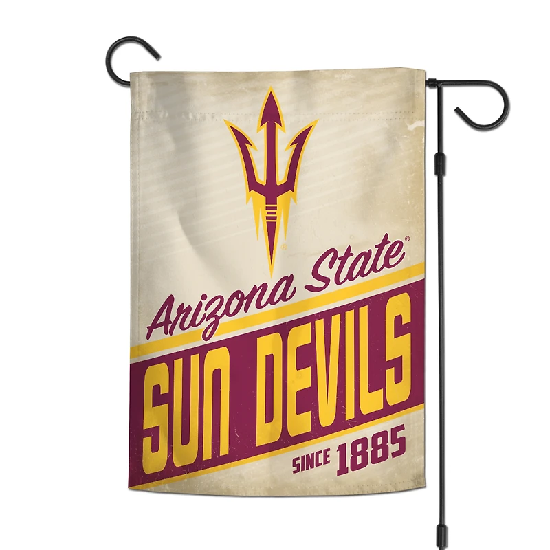 Drapeau de jardin double face WinCraft Arizona State Sun Devils 12" x 18" avec logo rétro