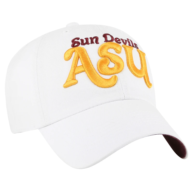 Casquette ajustable '47 White Arizona State Sun Devils Pensacola Clean Up pour femme