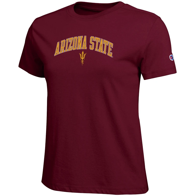 T-shirt marron avec logo arqué des Sun Devils de l'Arizona State, championne féminine