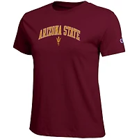 T-shirt marron avec logo arqué des Sun Devils de l'Arizona State, championne féminine