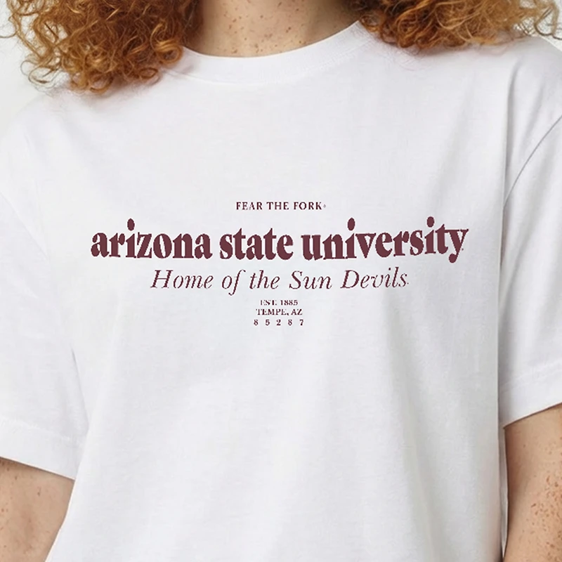 Women's Champion White Arizona State Sun Devils Home Wordmark T-Shirt