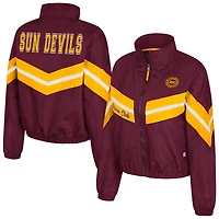 Women's Colosseum  Maroon Arizona State Sun Devils Thin Ice Full-Zip Windbreaker