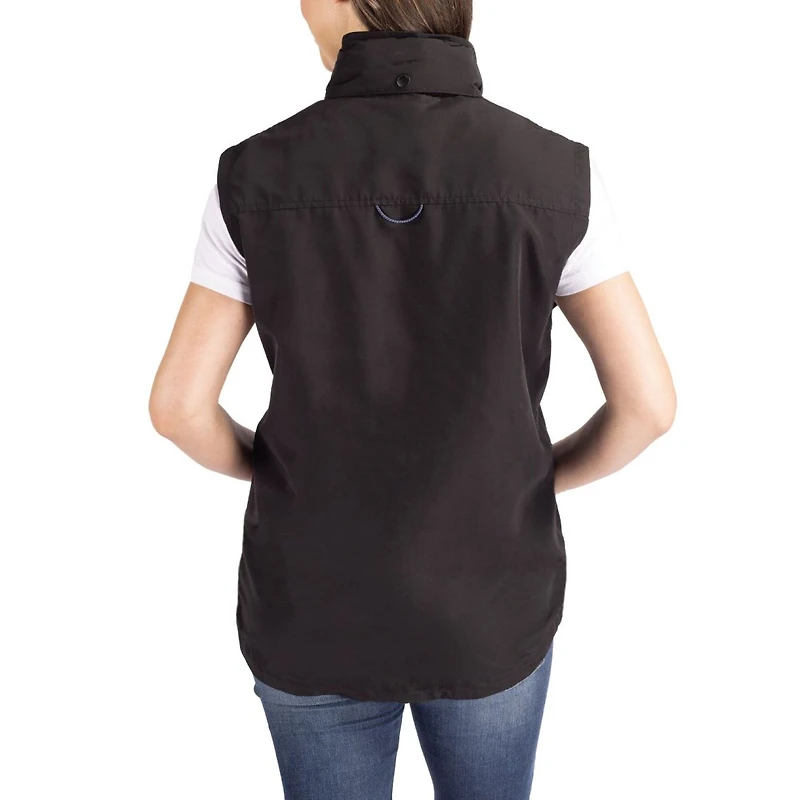 Women's Cutter & Buck Black Arizona State Sun Devils Charter Eco Recycled Full-Zip Vest