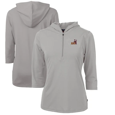 Sweat à capuche demi-zippé recyclé Vault Virtue Eco Pique pour femme, gris, des Arizona State Sun Devils