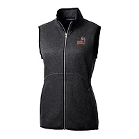 Gilet zippé basique en maille Cutter & Buck Heather Charcoal Arizona State Sun Devils Mainsail pour femme