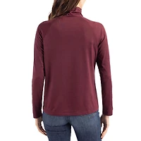 Women's Cutter & Buck Maroon Arizona State Sun Devils Coastline Epic Comfort Eco Recycled Raglan Funnel-Neck Top