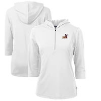 Women's Cutter & Buck Gray Arizona State Sun Devils Vault Virtue Eco Pique Recycled Half-Zip Pullover Hoodie