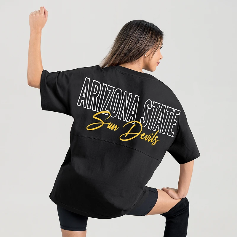 Women's Gameday Couture Black Arizona State Sun Devils Oversized Back at Ya T-Shirt
