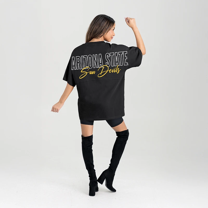 Women's Gameday Couture Black Arizona State Sun Devils Oversized Back at Ya T-Shirt