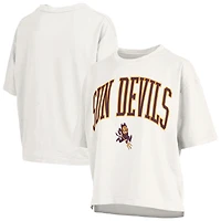Women's Pressbox Maroon Arizona State Sun Devils Nelson Arch Over Logo Waist Length Oversized Slub T-Shirt