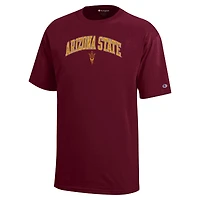 Champion de la jeunesse Maroon Arizona State Sun Devils Arch Over Logo T-Shirt