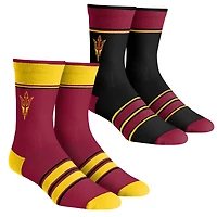 Youth Rock Em Socks Arizona State Sun Devils Multi-Stripe 2-Pack Team Crew Sock Set