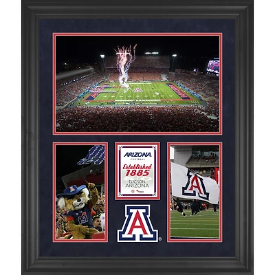 Collage encadré à 3 ouvertures 20'' x 24'' des Wildcats de l'Arizona