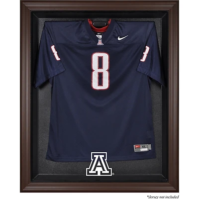 Vitrine de présentation du maillot avec logo encadré marron des Wildcats de l'Arizona