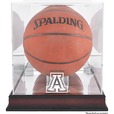 Vitrine de basket-ball Arizona Wildcats en acajou finition antique avec fond miroir