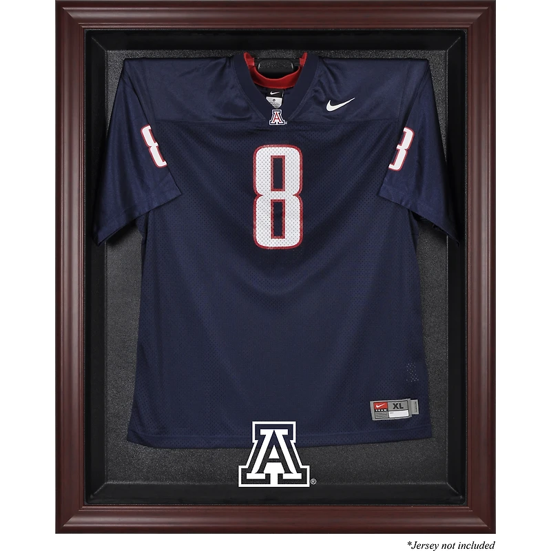 Vitrine de présentation du maillot avec logo encadré en acajou des Arizona Wildcats