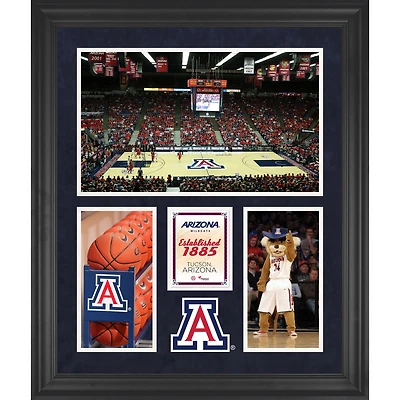 Collage encadré 20" x 24" (51 x 61 cm) représentant les Arizona Wildcats au McKale Center (3 ouvertures)