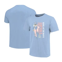 Girls Youth  Light Blue Arizona Wildcats Americana Mascot Flag T-Shirt