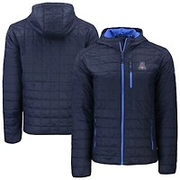 Men's Cutter & Buck  Navy Arizona Wildcats Rainier Eco PrimaLoft Hooded Full-Zip Jacket