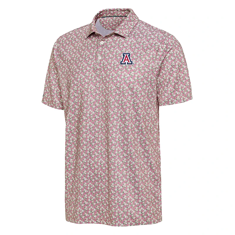 Men's Antigua  Pink Arizona Wildcats Desert Dry Dogwood Polo