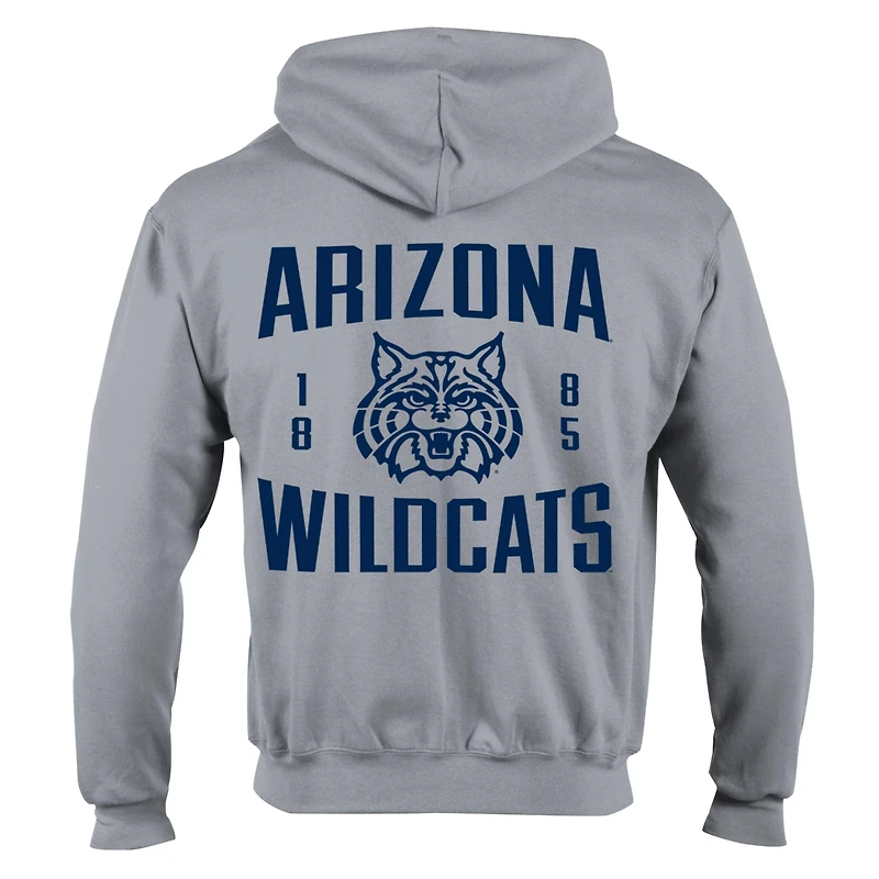 Sweat à capuche zippé en polaire Champion gris Arizona Wildcats Varsity Powerblend pour homme