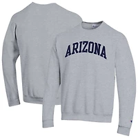 Sweat-shirt en polaire Champion Heather Grey Basic Arch pour homme, Arizona Wildcats