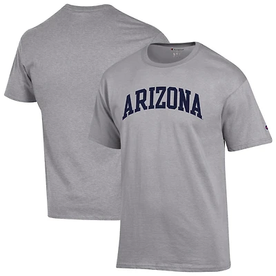 Men's Champion  Heather Gray Arizona Wildcats Basic Arch T-Shirt