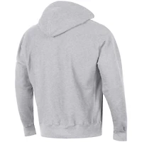 Men's Champion Heather Gray Arizona Wildcats Team Arch Reverse Weave Relaxed Fit Pullover Hoodie