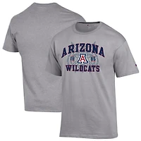Men's Champion Heather Gray Arizona Wildcats Varsity T-Shirt