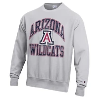 Sweat-shirt à enfiler Champion Heather Gray Arizona Wildcats Late Night Reverse Weave pour homme