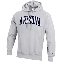 Chandail à capuchon armure inversée Team Arizona Wildcats Champion gris chiné pour hommes