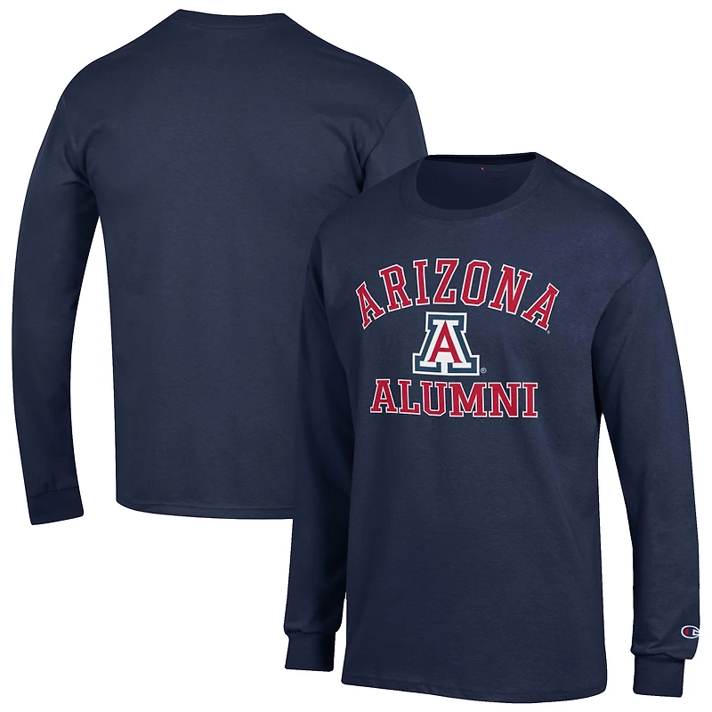 Men's Champion  Navy Arizona Wildcats Alumni Logo Long Sleeve T-Shirt