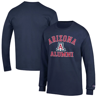 Men's Champion  Navy Arizona Wildcats Alumni Logo Long Sleeve T-Shirt