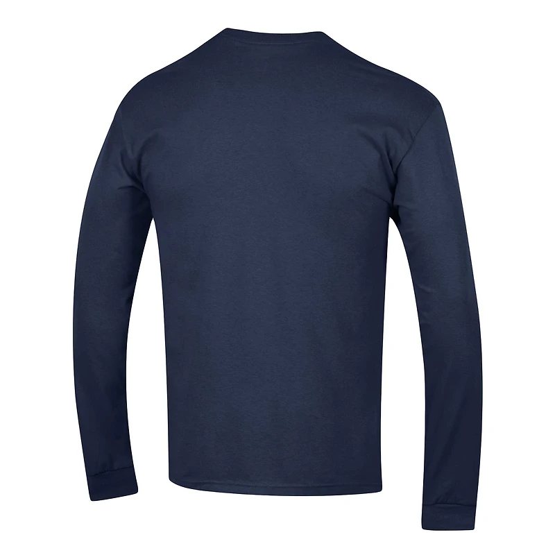 T-shirt à manches longues Champion Navy Arizona Wildcats Basketball Icon pour hommes