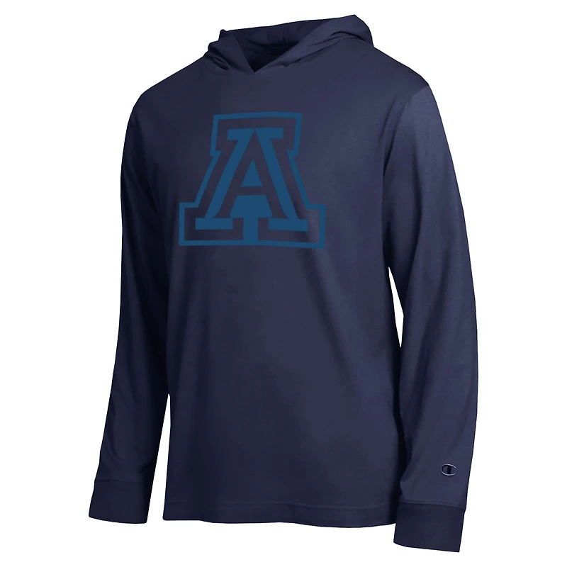 Men's Champion  Navy Arizona Wildcats Tonal All-Star Long Sleeve Hooded T-Shirt