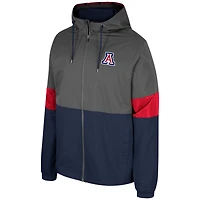 Veste à capuche entièrement zippée Colosseum Charcoal Arizona Wildcats Miles pour hommes