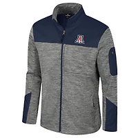 Men's Colosseum  Gray/Navy Arizona Wildcats Guard Full-Zip Jacket