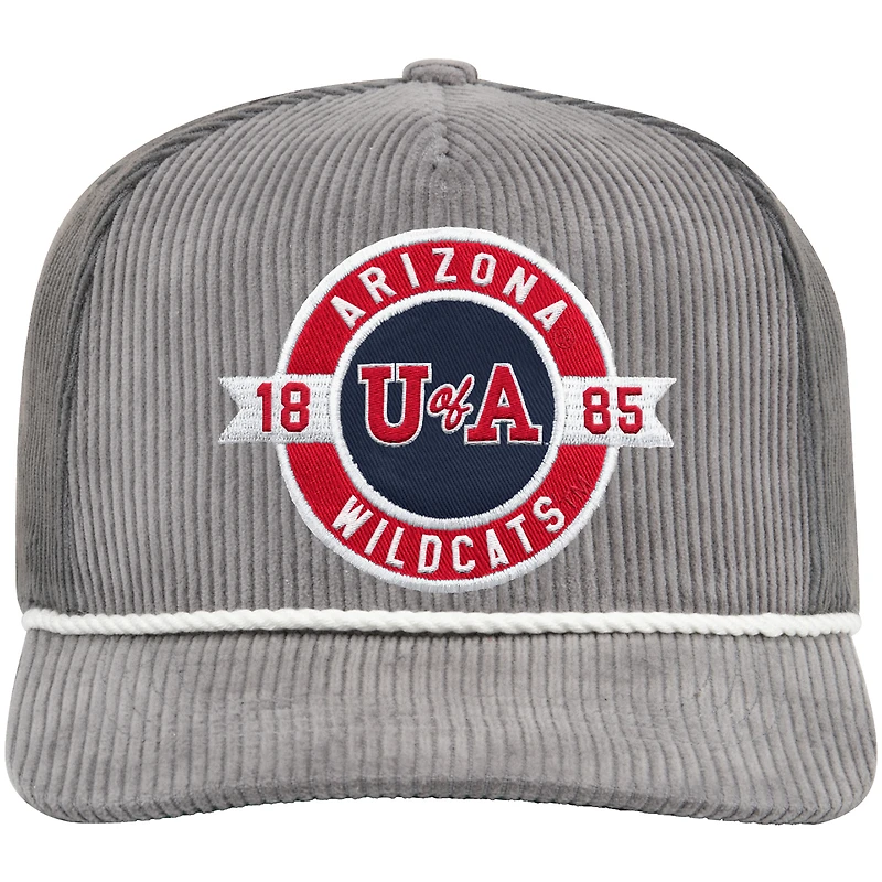 Casquette de camionneur ajustable pour homme Colosseum Gray Arizona Wildcats Where's My Hat Podium