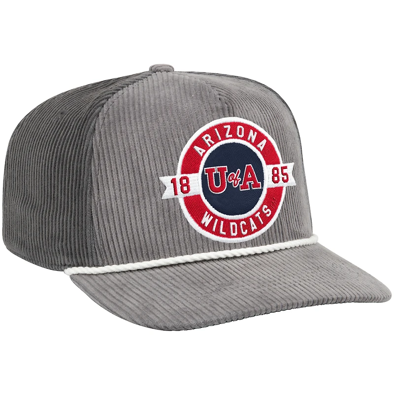 Casquette de camionneur ajustable pour homme Colosseum Gray Arizona Wildcats Where's My Hat Podium