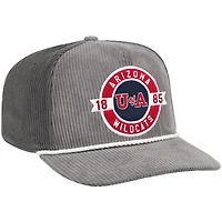 Casquette de camionneur ajustable pour homme Colosseum Gray Arizona Wildcats Where's My Hat Podium