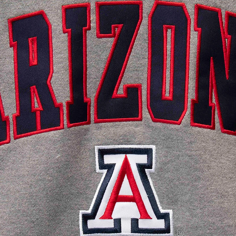 Colosseum Heather Grey Arizona Wildcats Arch & Logo Crew Neck Sweat-shirt pour homme