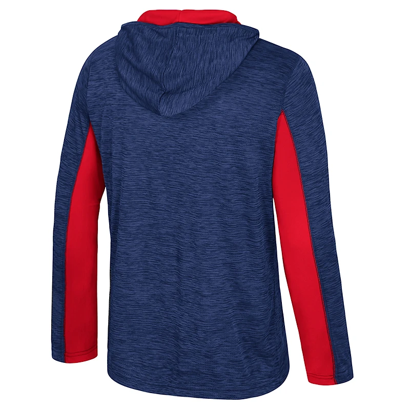 Men's Colosseum Navy Arizona Wildcats Always Sunny Quarter-Zip Hoodie